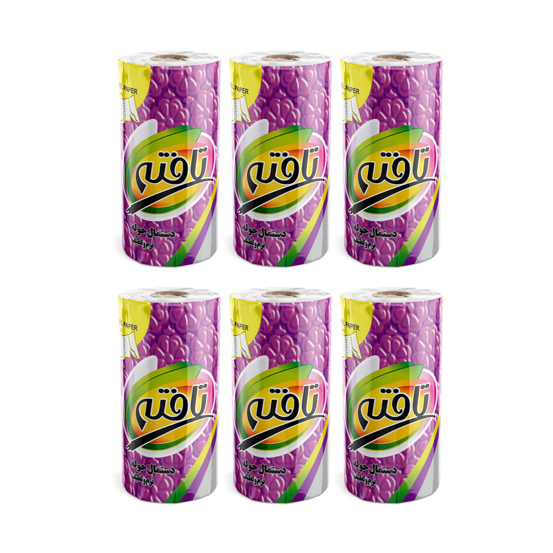 حوله کاغذی تافته مدل Super Soft بسته 6 عددی