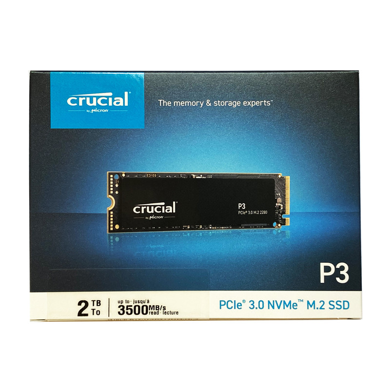 اس اس دی اینترنال کروشیال مدل P3 PCIe M.2 2280 ظرفیت دو ترابایت