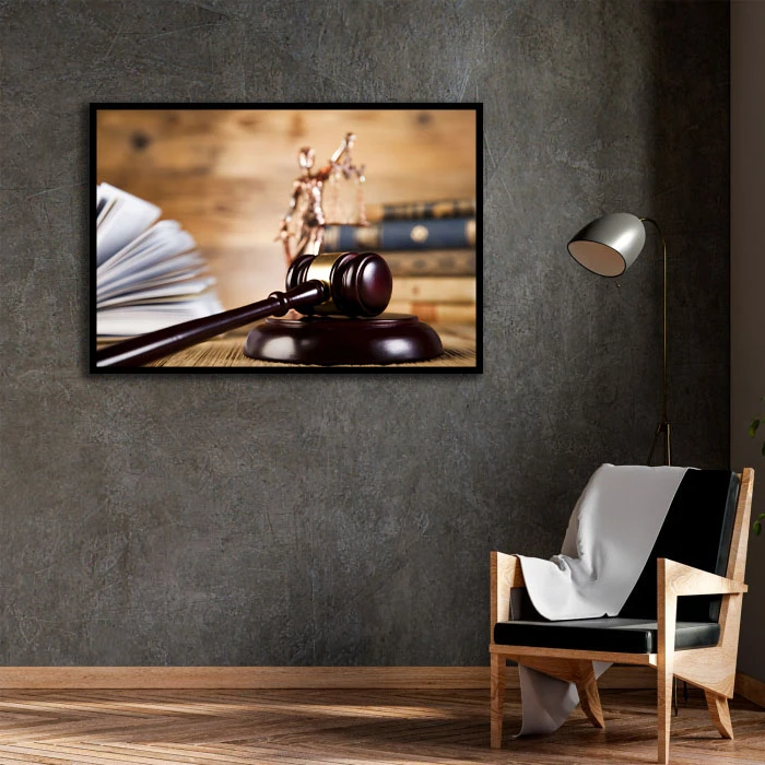 تابلو بکلیت طرح دادگاه مدل B-D2409 فریم مشکی