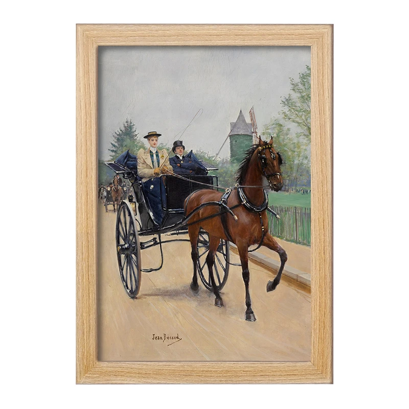 تابلو خندالو مدل نقاشی کالسکه اثر ژان برو کد F12347