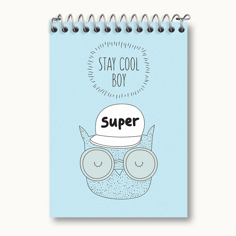 دفتر یادداشت 50 برگ خندالو مدل جغد مینیمال کد N1020