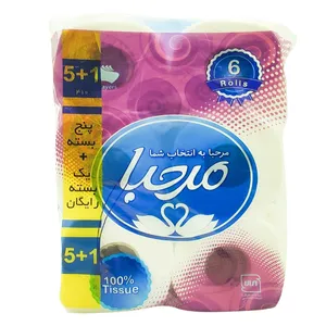 دستمال توالت 85 برگ مرحبا مدل MAR_TO6 بسته 6 عددی