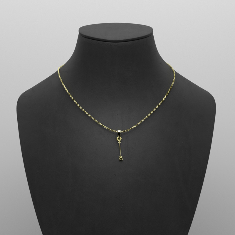گردنبند طلا 18 عیار زنانه مدوپد مدل تیر کد R2-1-1054