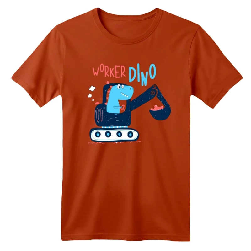 تی شرت آستین کوتاه بچگانه مدل دایناسور کد ۱۷