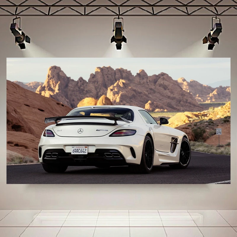 تابلو بوم طرح ماشین مدل مرسدس بنز AMG SLS Black series کد AR9960