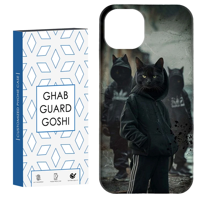 کاور قاب گارد گوشی طرح گربه سیاه کد Dimo-356 مناسب برای گوشی موبایل اپل iPhone 13 / 14