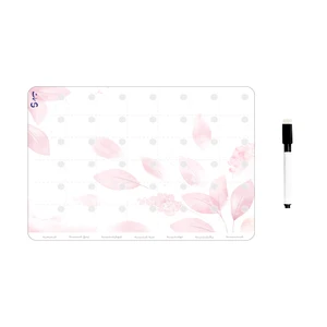 تخته وایت برد سمات مدل پلنر رو یخچالی کد 01 سایز 28x19 سانتی متر به همراه ماژیک