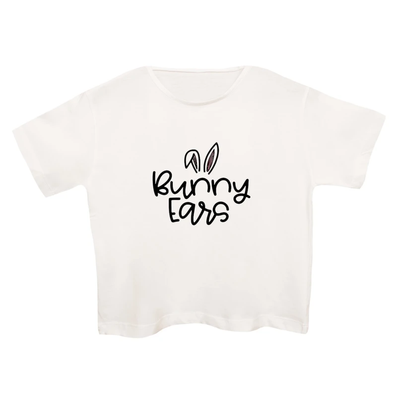 کراپ‌تی شرت آستین کوتاه زنانه مدل خرگوش‌ کد 8