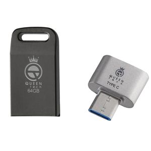 نقد و بررسی فلش مموری کویین تک مدل UNIQUE C-PLUS ظرفیت 64 گیگابایت به همراه مبدل USB-C OTG توسط خریداران