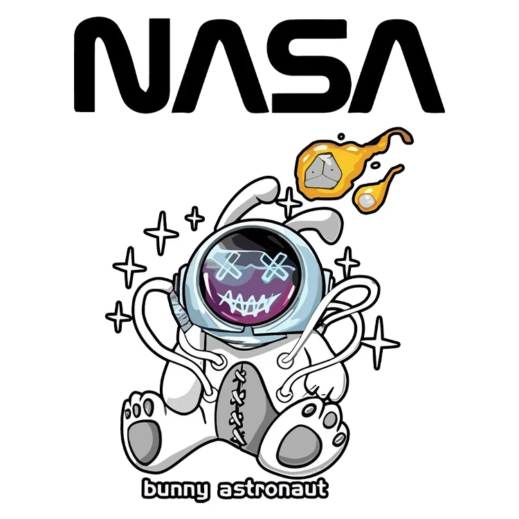 استیکر پارچه و لباس پاد آفرین مدل کارتونی طرح فضانورد کد S1476