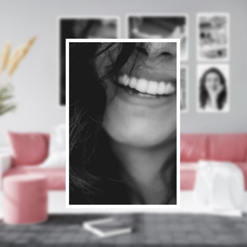 تابلو بکلیت طرح لبخند و مطب دندانپزشکی مدل W-1322 مجموعه 5 عددی