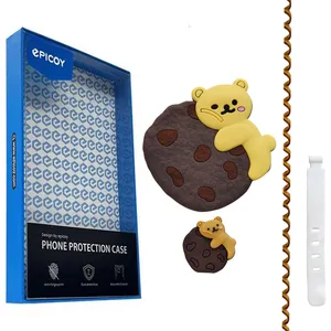 Epicoy Cookie Bear design Cover for adapter 20w With cable protector