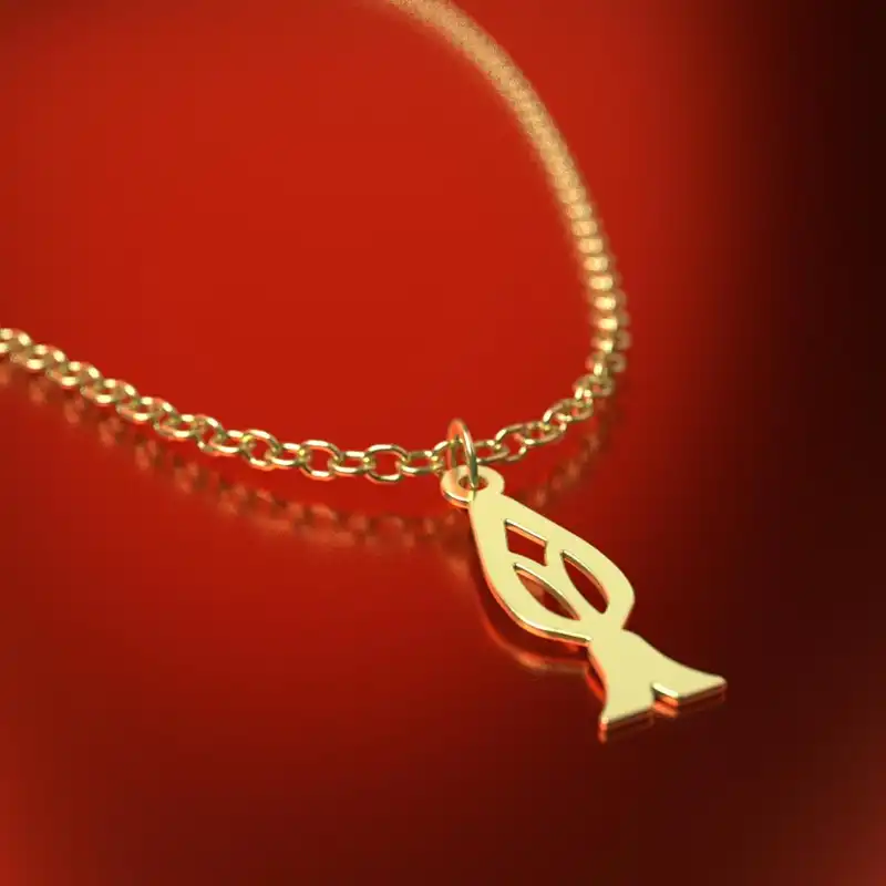 گردنبند طلا 18 عیار زنانه مدوپد مدل هندسی کد RNA10131