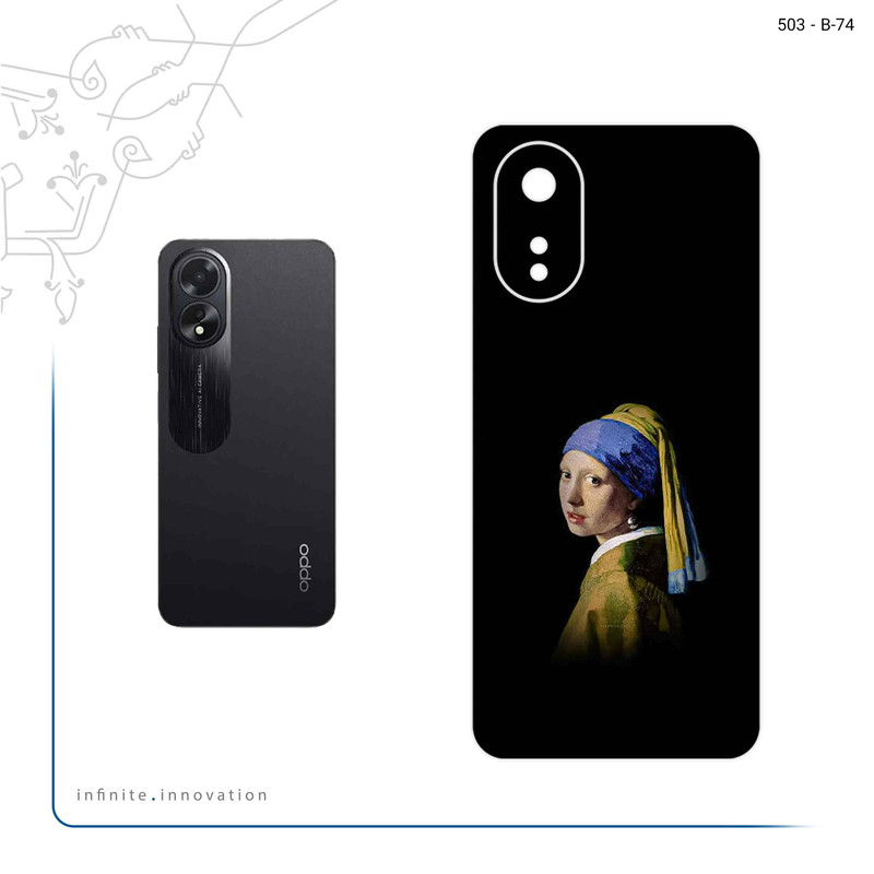 برچسب پوششی ماهوت مدل Girl with a Pearl Earring of Vermeer مناسب برای گوشی موبایل اپو A38