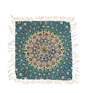 رومیزی قلمکار زابلیان مدل 40×40 طرح نعنا