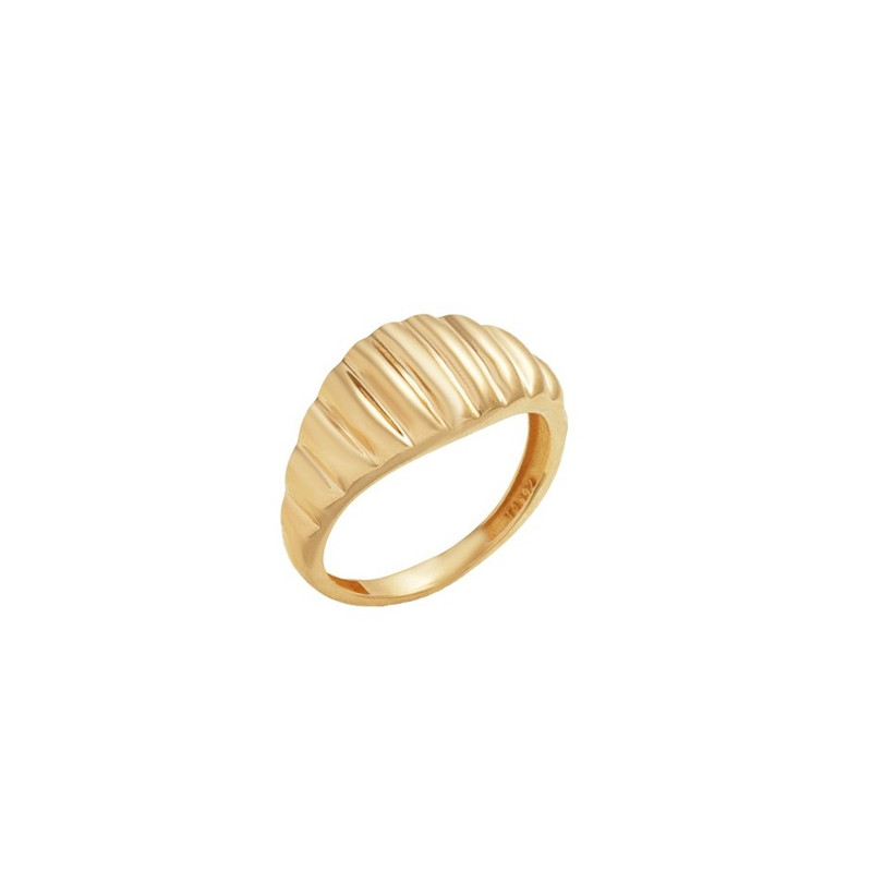 انگشتر طلا 18 عیار زنانه الی گالری مدل دامله گرد پیوسته سایز 56