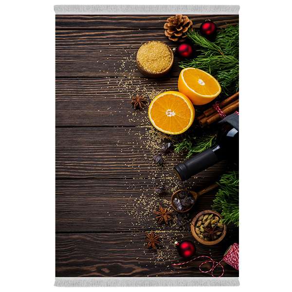 فرش پارچه‌ای دفه مدل فرشینه طرح آشپزخانه کد 1145