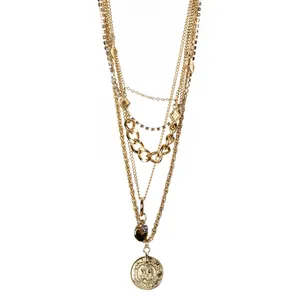 گردنبند زنانه بادی اسپینر مدل 1674 کد 2 رنگ طلایی