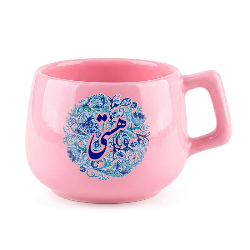 ماگ لاژید طرح اسم هستی مدل بته جقه