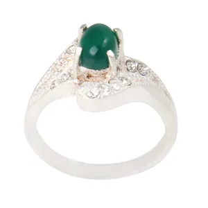 انگشتر نقره زنانه بازرگانی میلادی  مدل سنگ عقیق کد AW_490