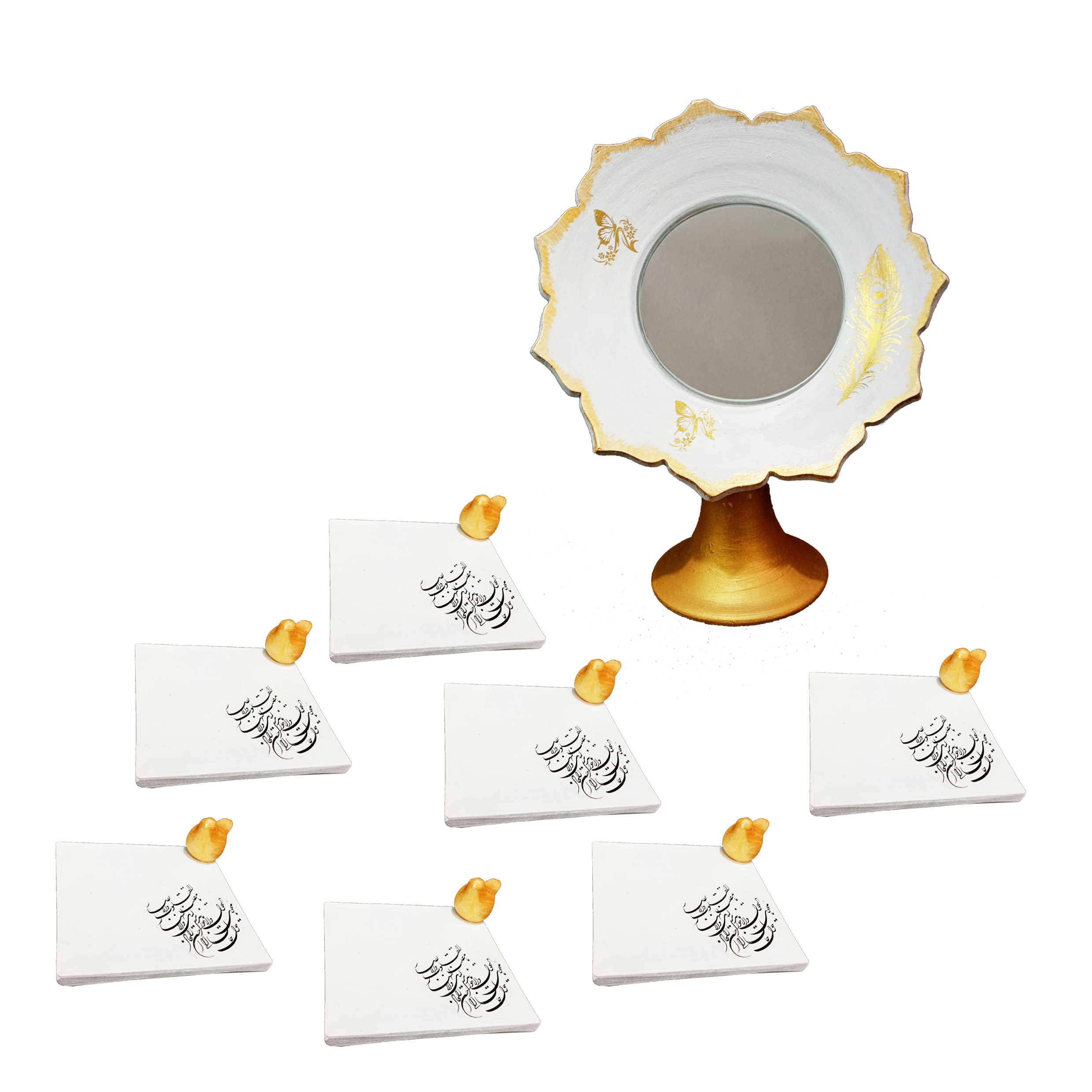 مجموعه ظروف هفت سین ۸ پارچه  طرح یا مقلب