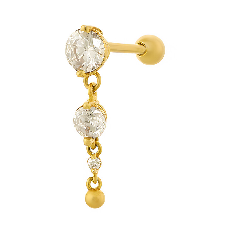 پیرسینگ طلا 18 عیار زنانه هور گالری مدل RPI761