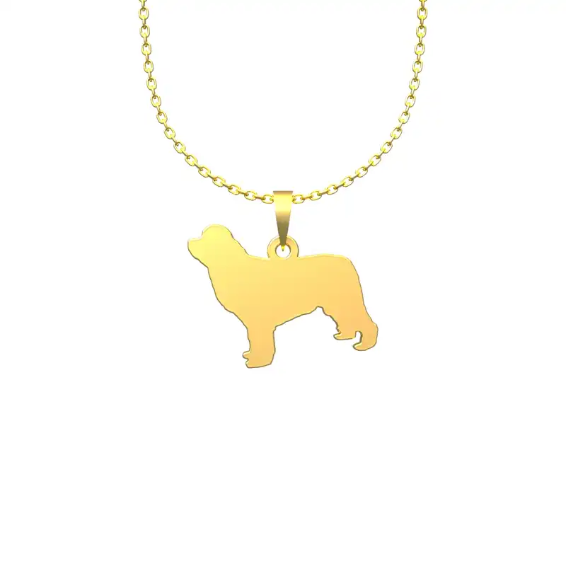 گردنبند طلا 18 عیار زنانه مدوپد مدل سگ کد J2-1-1141