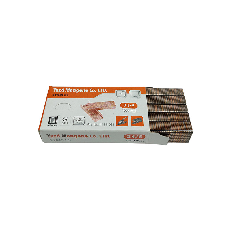 سوزن منگنه مدل سوزن منگنه یزد منگنه مدل 24/6 بسته 10000 عددی
