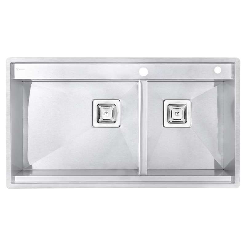 سینک ظرفشویی استیل توکار دو لگنه درسا لوازم خانگی آشپزخانه مدل DS 3804-90 سینک ظرفشویی استیل توکار دو لگنه درسا لوازم خانگی آشپزخانه مدل DS 3804-90