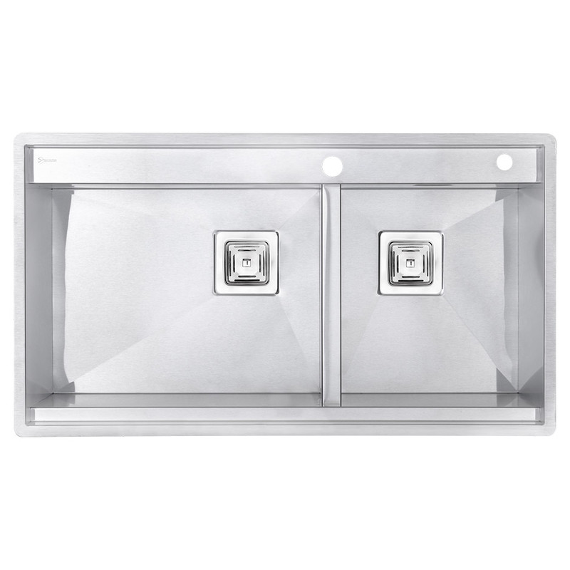 سینک ظرفشویی استیل توکار دو لگنه درسا لوازم خانگی آشپزخانه مدل DS 3804-90 سینک ظرفشویی استیل توکار دو لگنه درسا لوازم خانگی آشپزخانه مدل DS 3804-90