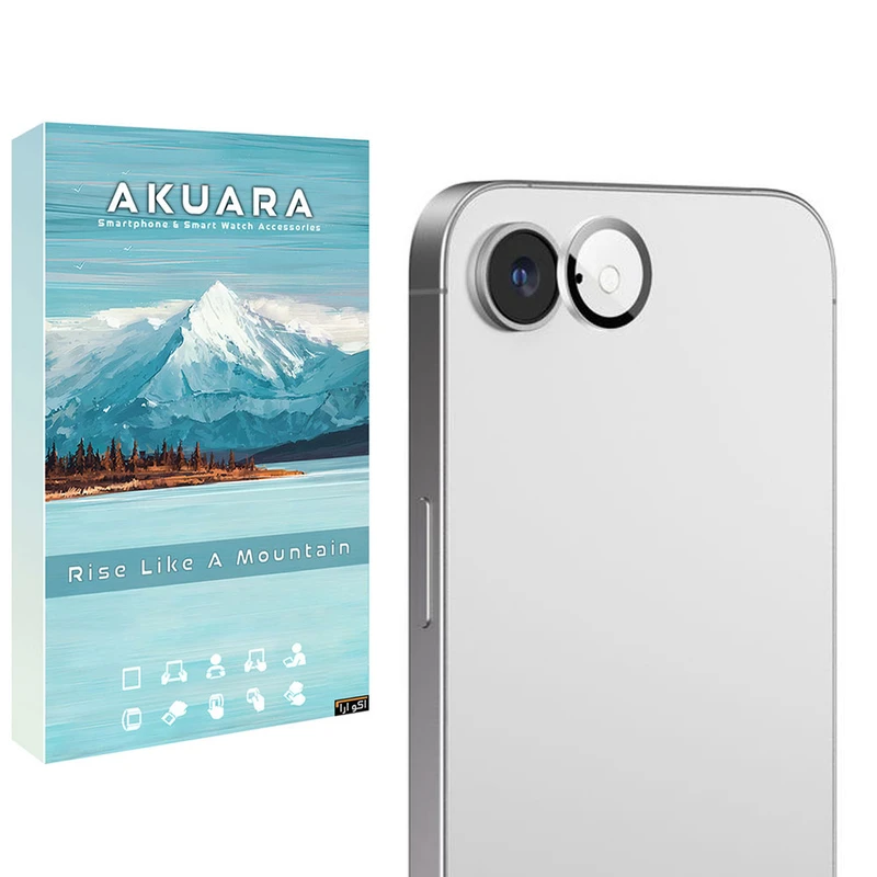 محافظ لنز دوربین شیشه‌ای آکوآرا مدل RNG مناسب برای گوشی موبایل iPhone 16e