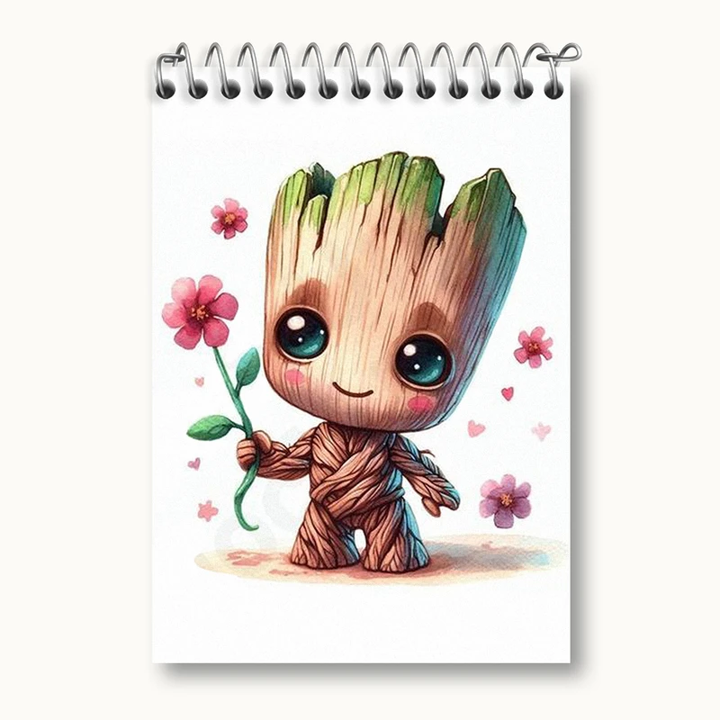 دفتر یادداشت 50 برگ خندالو طرح گروت (Groot) کد N1850