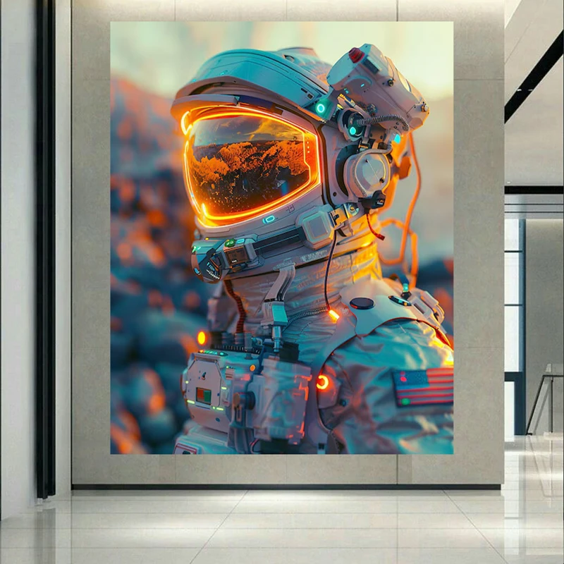 پوستر مدل بک لایت طرح فضانورد مدل نئون (2) کد AR304796