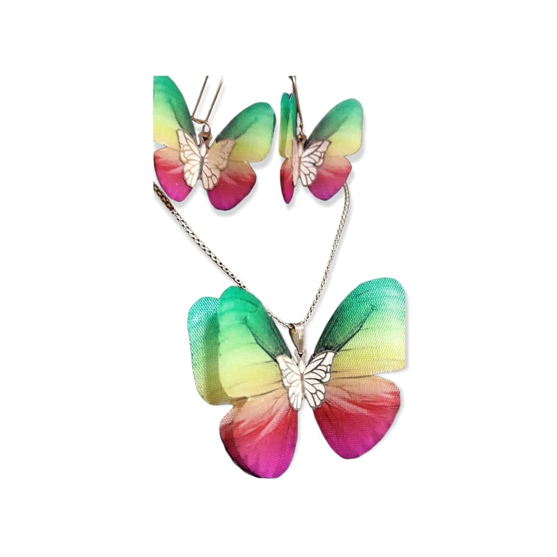 نیم ست طلا 18 عیار زنانه مدل پروانه کد L04 نیم ست طلا 18 عیار زنانه مدل پروانه کد L04