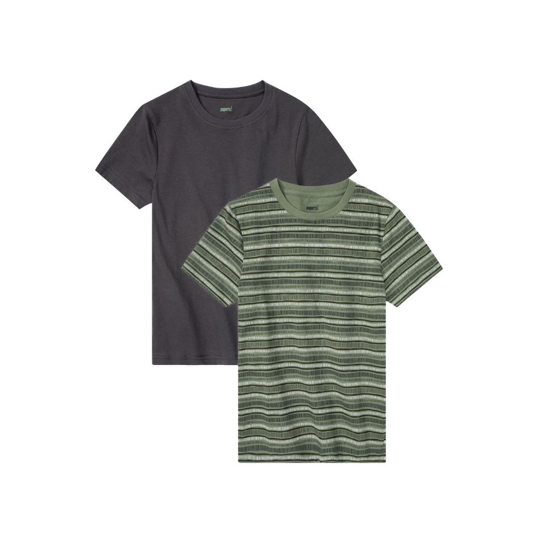 تی شرت آستین کوتاه پسرانه پیپرتس مدل ger640 مجموعه 2 عددی -  - 1