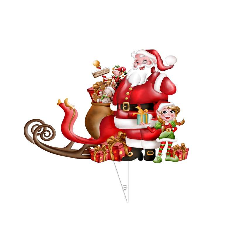 تاپر تولد مدل کریسمس طرح بابانوئل و سورتمه