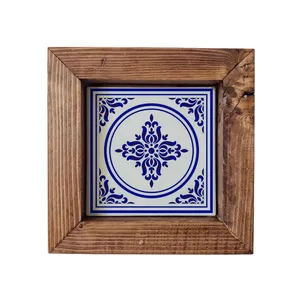 تابلو کاشی گلاک مدل سبک اسلیمی طرح سنتی ایرانی کد FT29