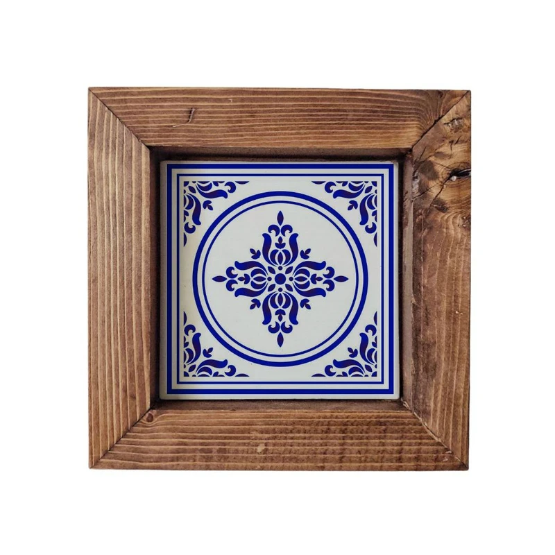 تابلو کاشی گلاک مدل سبک اسلیمی طرح سنتی ایرانی کد FT29