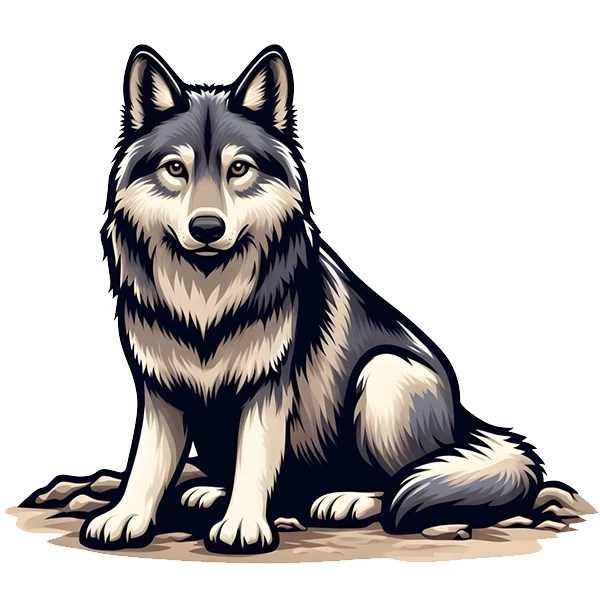  استیکر پارچه و لباس پاد آفرین طرح گرگ کد 4598