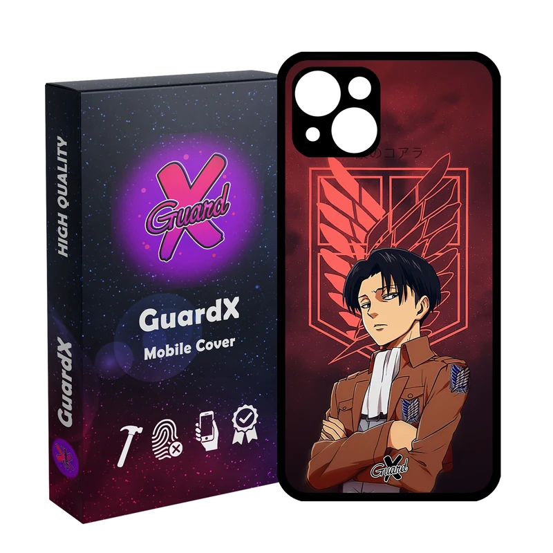 کاور گارد ایکس طرح Levi Anime مدل Glass10478 مناسب برای گوشی موبایل اپل iPhone 13