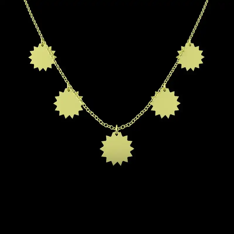 گردنبند طلا 18 عیار زنانه مدوپد مدل ستاره کد RNA15634