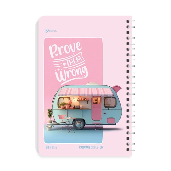دفتر مشق 80 برگ مدل کاروان پالت کد 06