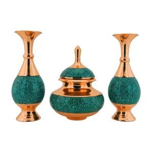 ست سه تکه شکلات خوری و گلدان فیروزه کوبی حامد کریمی کد hf135-192