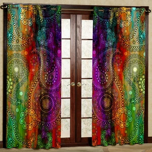 پرده مدل بته جقه مخمل پانچی کد 1244R سایز 140x280 سانتی متر