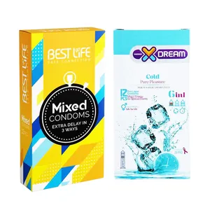 کاندوم بست لایف مدل Mixed بسته 12 عددی به همراه کاندوم ایکس دریم مدل Cold بسته 12 عددی