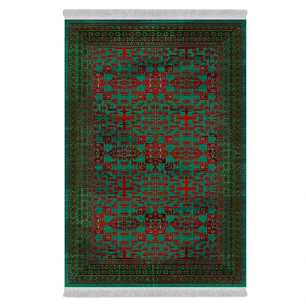 فرش پارچه‌ای دفه مدل فرشینه طرح مدرن کد 151