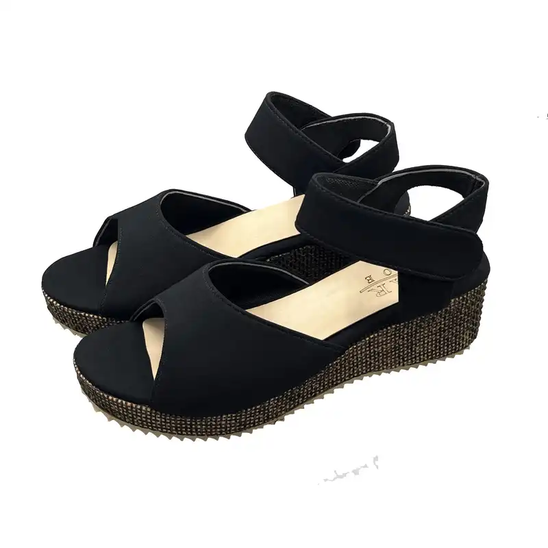 صندل زنانه مدل کمرندی زیره کنفی