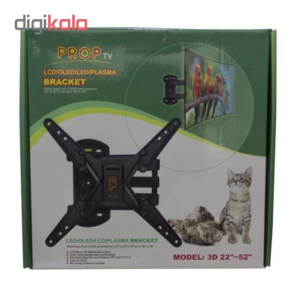 پایه دیواری پراپ تی وی مدل F440 مناسب برای تلویزیون های 22 تا 52 اینچ