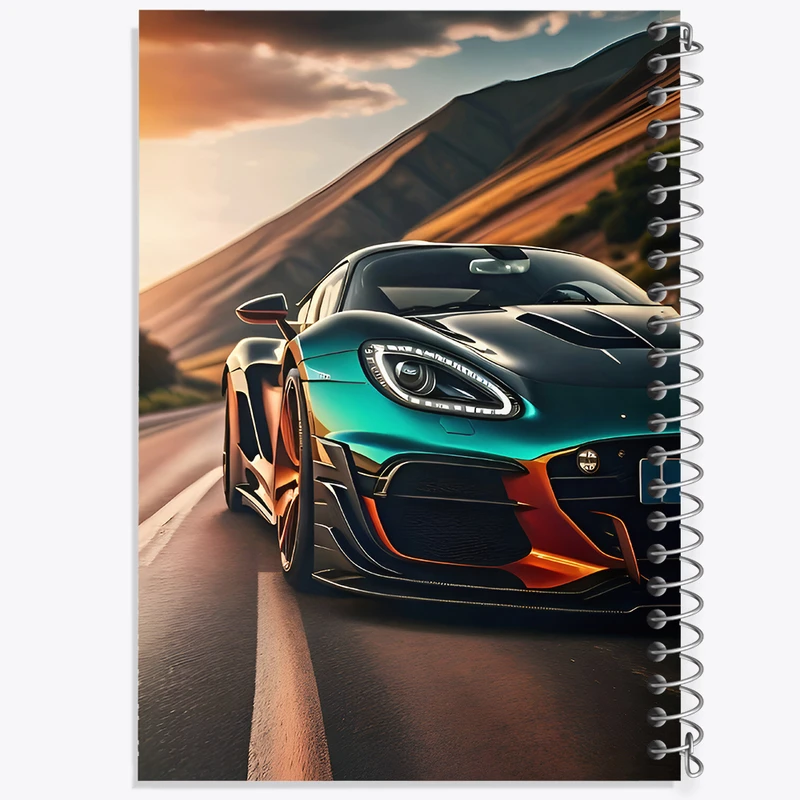 دفتر مشق 100 برگ خندالو طرح ماشین اسپرت کد F7064