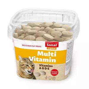 قرص تشویقی مولتی ویتامین گربه سانال مدل سطلی وزن 100گرم
